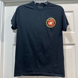 Black Short Sleeve Tee with Emblem